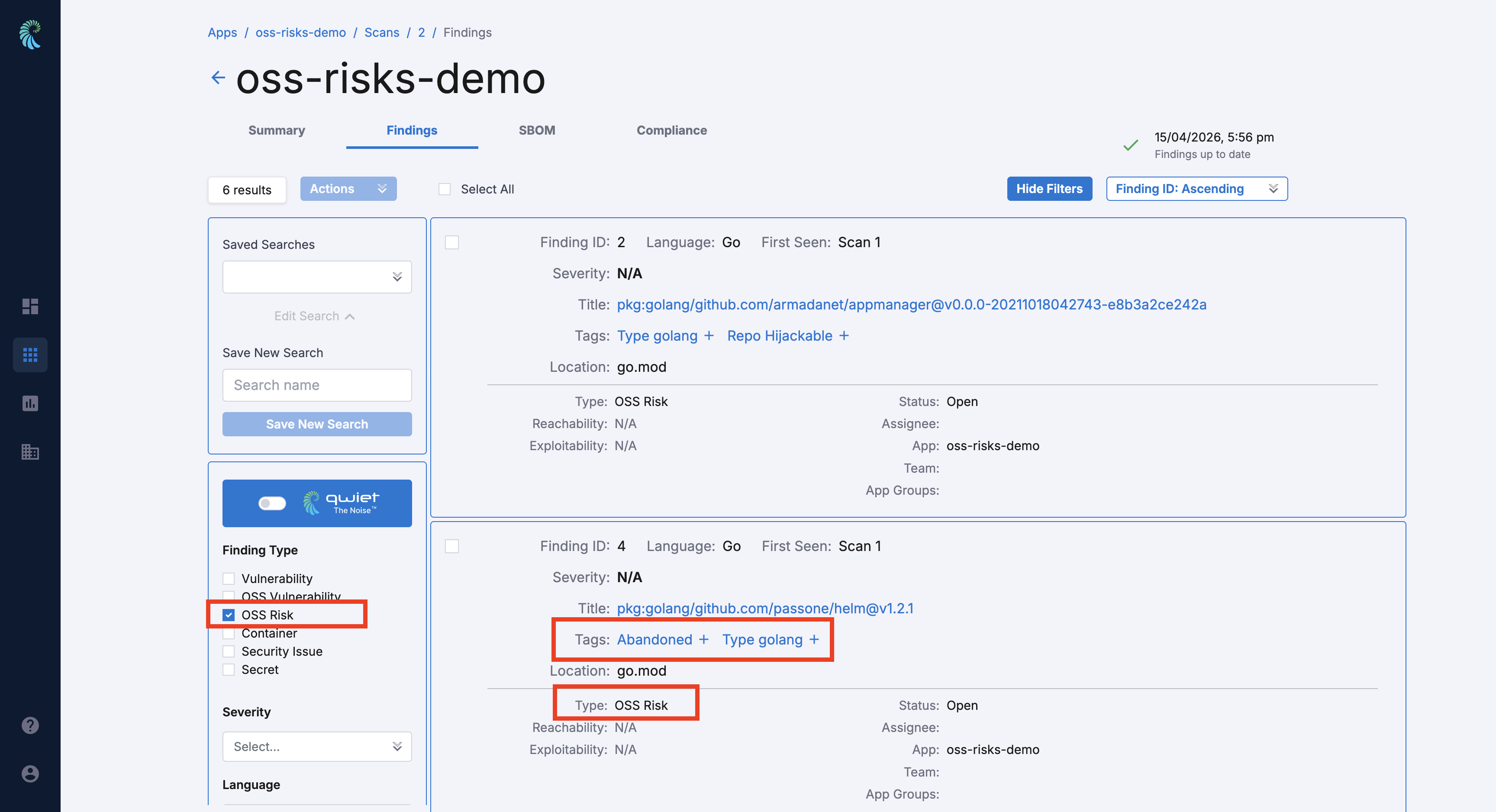 Review usage details