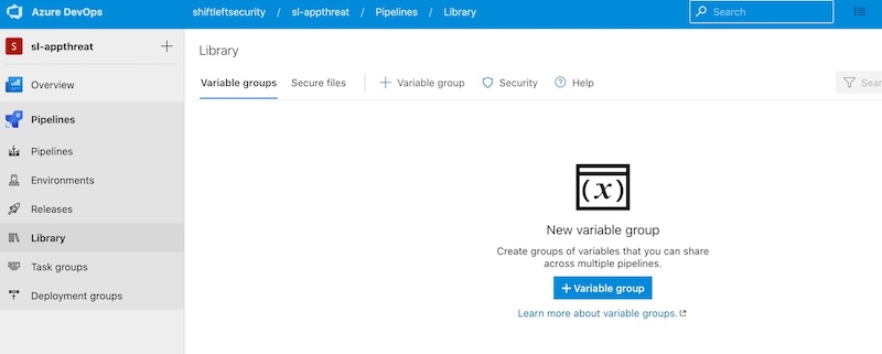 Add variable group