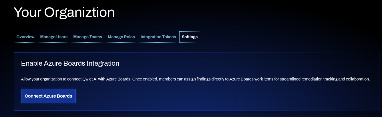 Initiate azureboard authorization