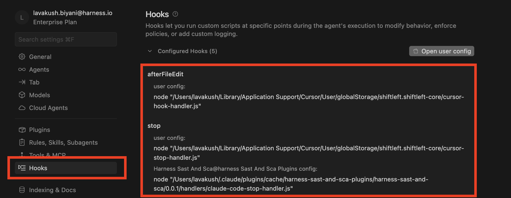 Review usage details