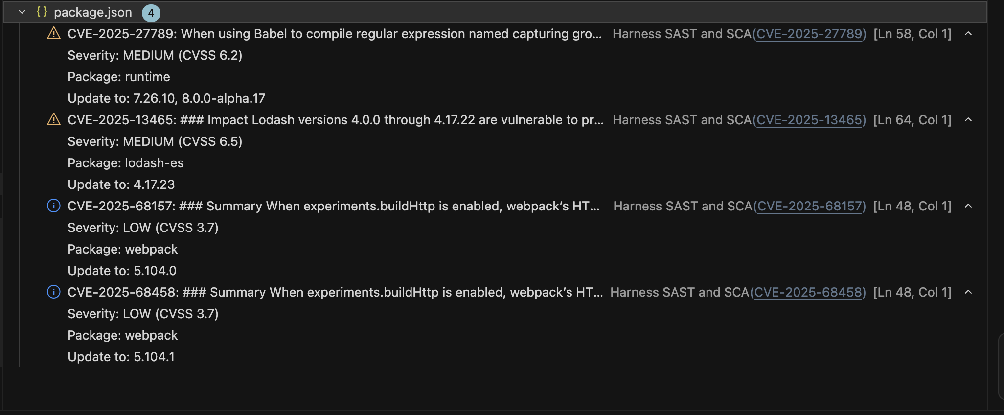 Review usage details