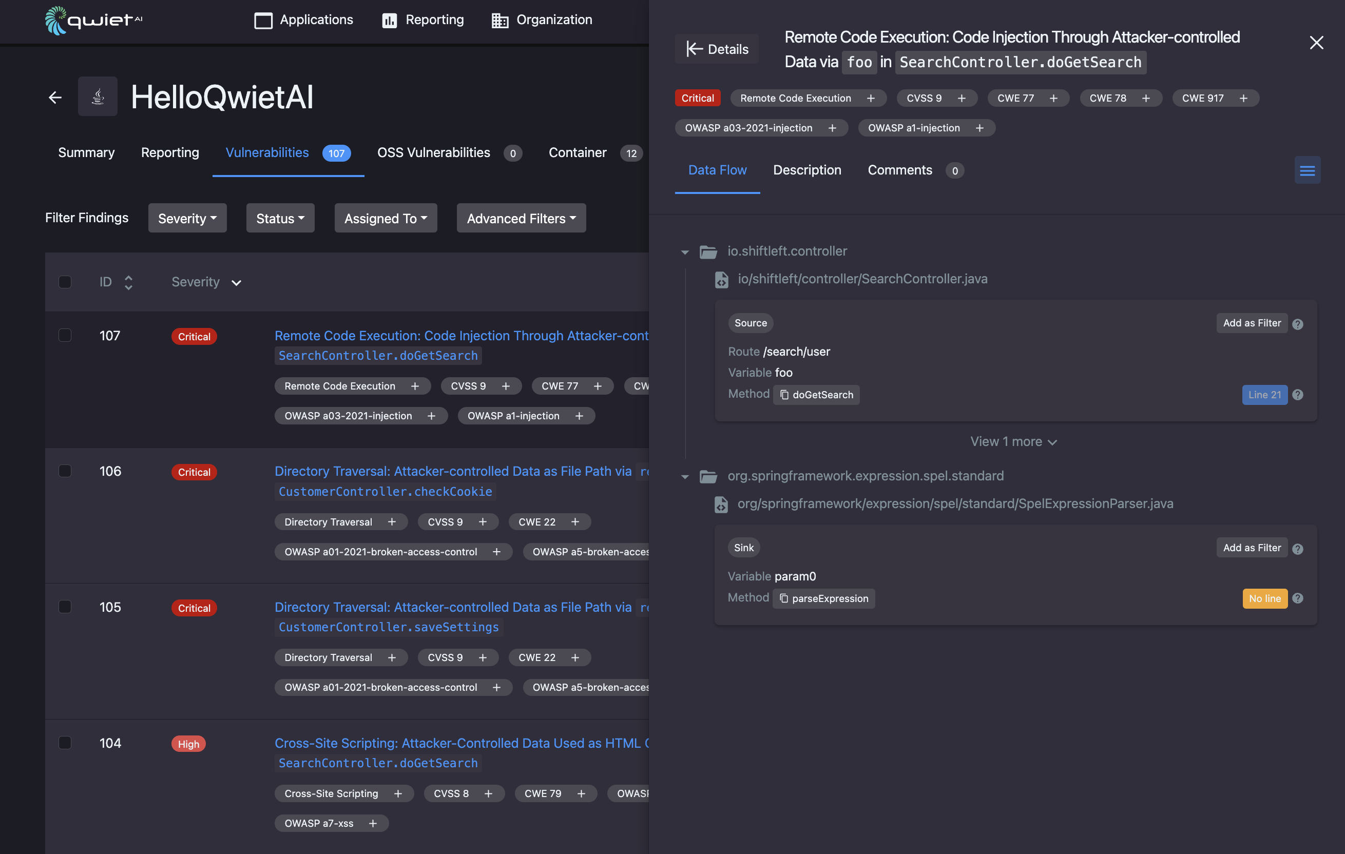 Option to filter by sources and sinks