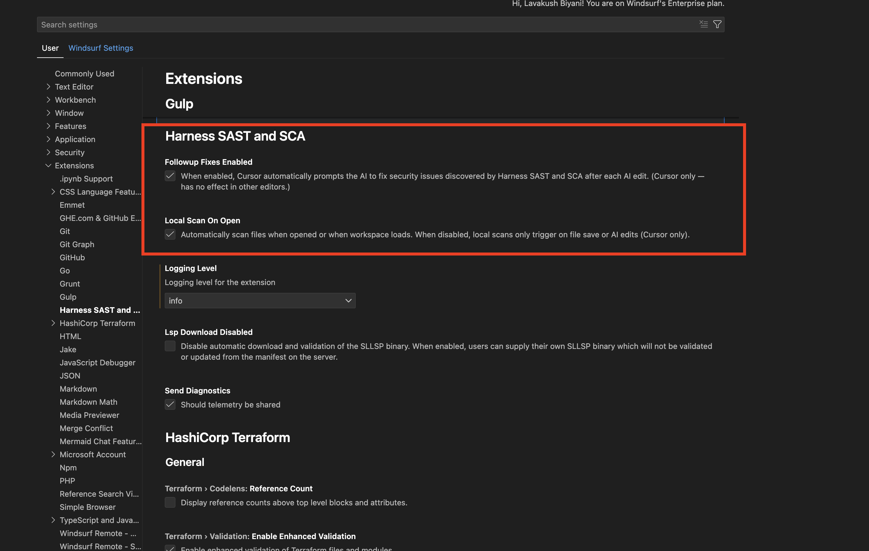 Review usage details